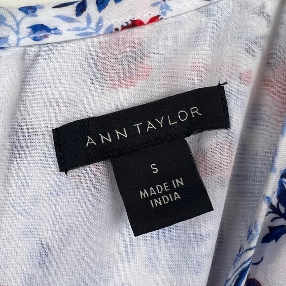 Ann Taylor Women's Floral Short Sleeve Ruffle Maxi Dress Size Small - Picture 8 of 8